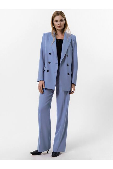 Широкие брюки со стрелками голубые от byME 