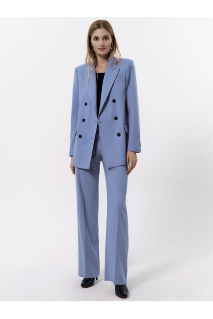 Широкие брюки со стрелками голубые от byME 