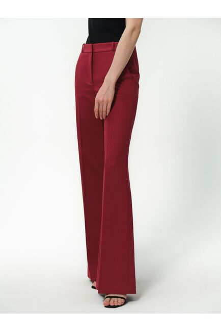 Брюки женские клёш брусничные от byME 