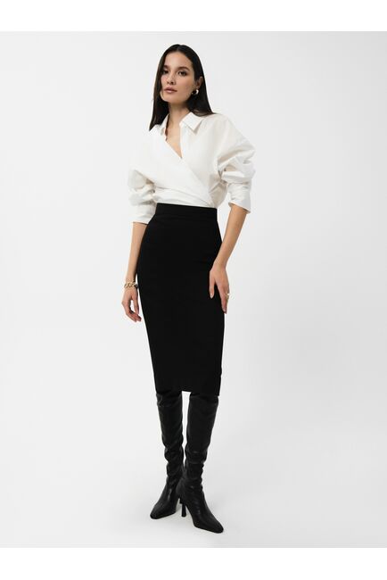 Прямая юбка-карандаш чёрная от byME 