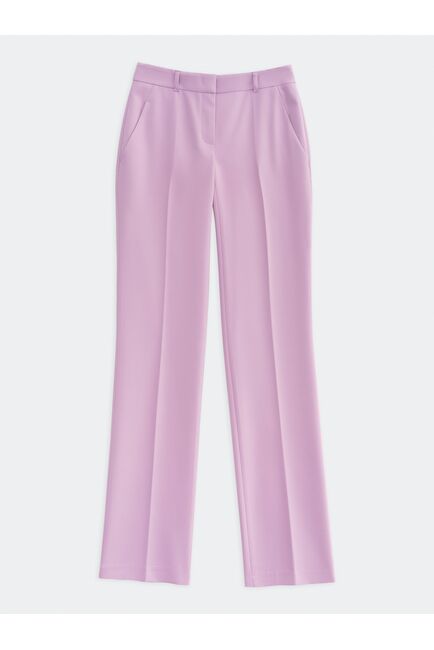 Классические брюки на средней посадке розовые от byME 