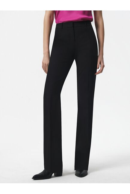 Классические брюки на средней посадке черные от byME 