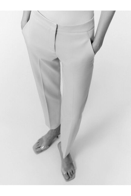 Женскиие прямые брюки  голубого цвета от byME 