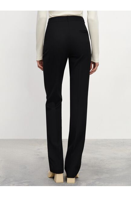 Женские брюки с высокой посадкой чёрные от byME 