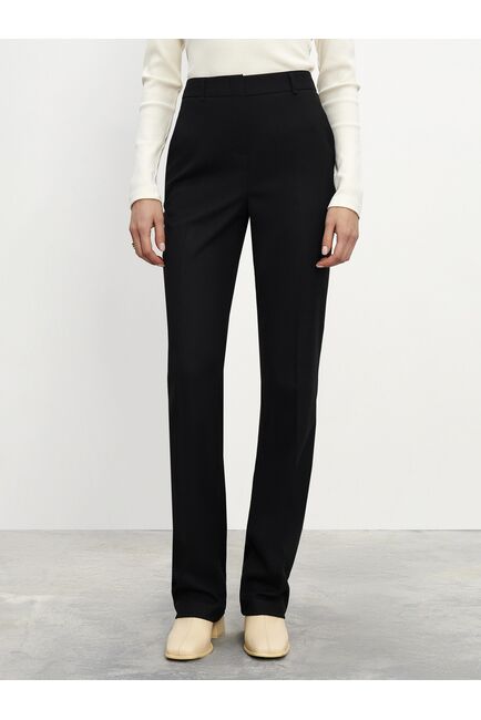 Женские брюки с высокой посадкой чёрные от byME 