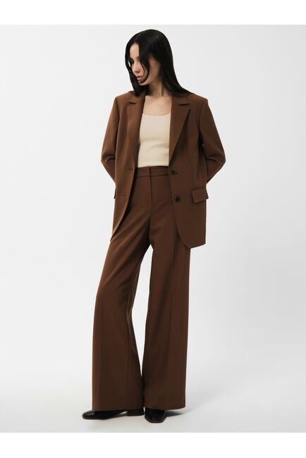 Брюки женские широкие прямые цвет карамель от byME 