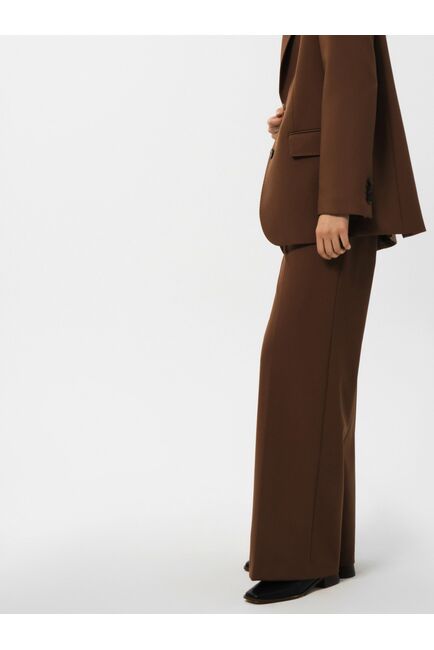 Брюки женские широкие прямые цвет карамель от byME 