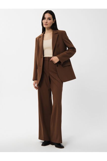 Брюки женские широкие прямые цвет карамель от byME 