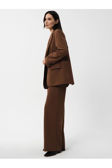 Брюки женские широкие прямые цвет карамель от byME 