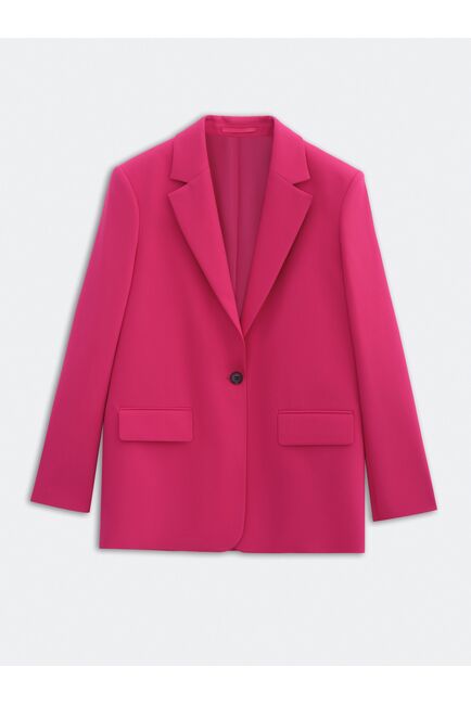 Прямой однобортный жакет ярко-розовый от byME 