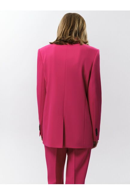 Прямой однобортный жакет ярко-розовый от byME 