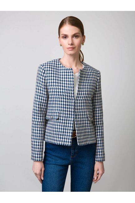 Твидовый жакет без воротника от byME 