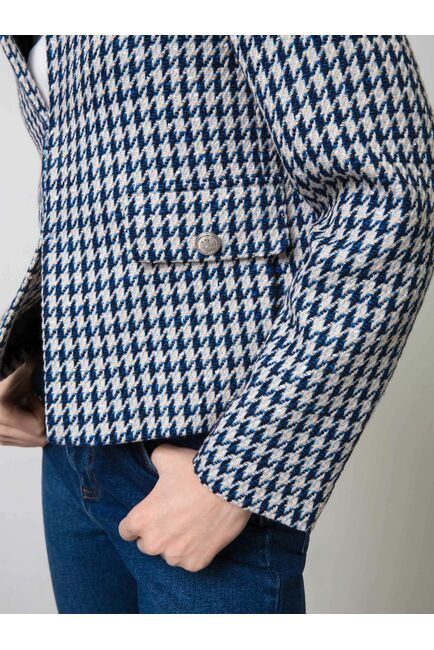 Твидовый жакет без воротника от byME 