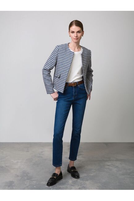 Твидовый жакет без воротника от byME 