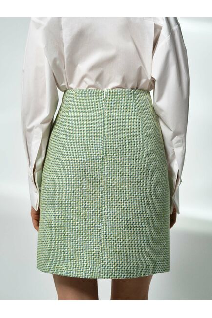 Твидовая юбка с высокой посадкой от byME 