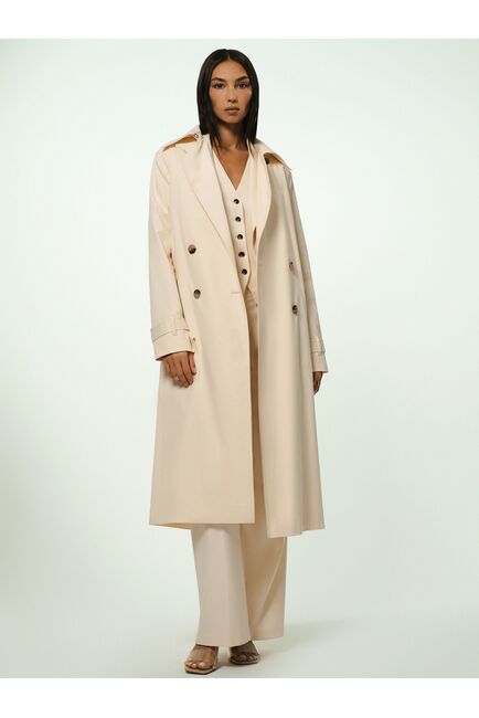 Удлинённый пиджак цвета экрю от byME 