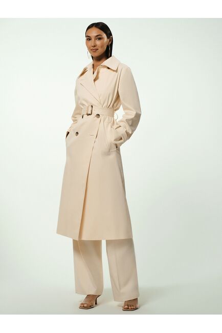 Удлинённый пиджак цвета экрю от byME 