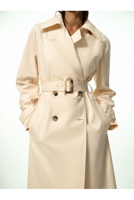 Удлинённый пиджак цвета экрю от byME 