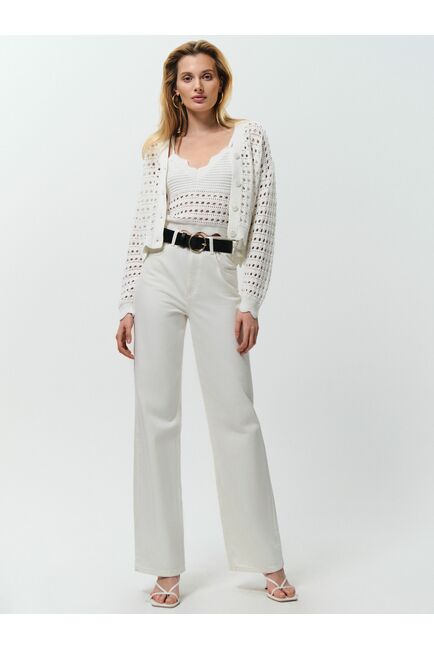 Вязаный топ женский экрю от byME 