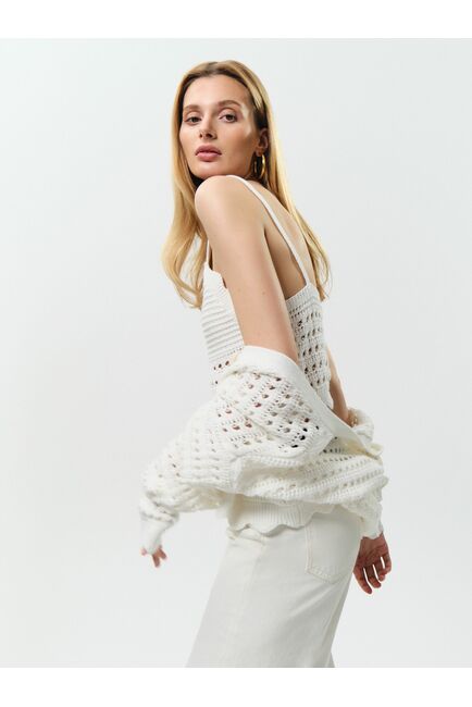 Вязаный топ женский экрю от byME 