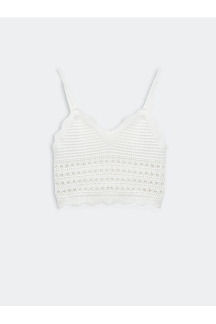 Вязаный топ женский экрю от byME 