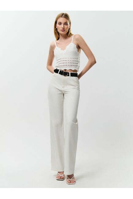 Вязаный топ женский экрю от byME 