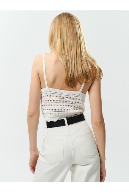 Вязаный топ женский экрю от byME 