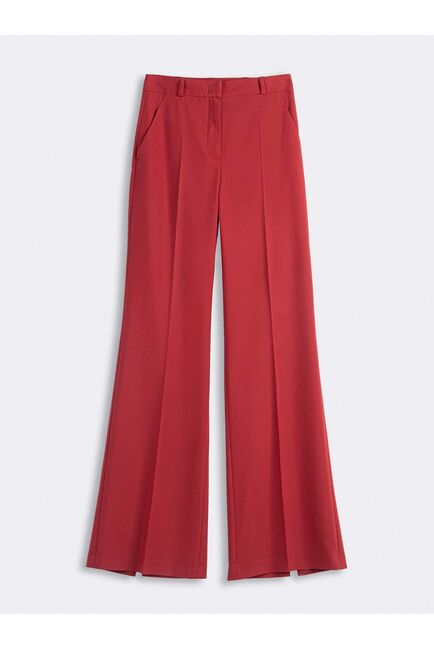 Брюки женские клёш брусничные от byME 