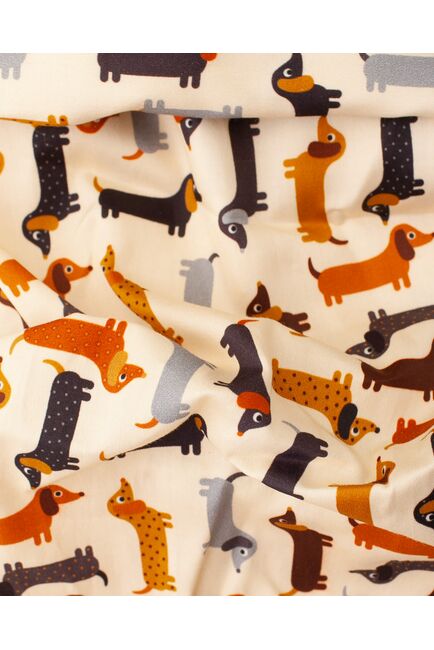 Женская рубашка под пуговицы с супатной застежкой полуприталенная с отделкой принт - 7949 от DoubleCuff 