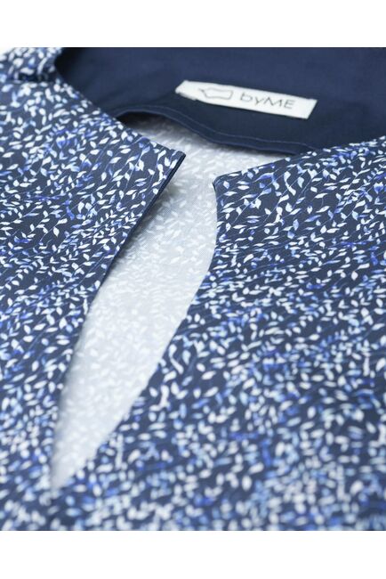 Женская рубашка воротник стойка под пуговицы с отделкой - 8194 от byME 