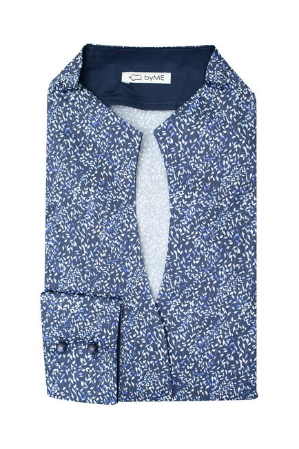 Женская рубашка воротник стойка под пуговицы с отделкой - 8194 от byME 