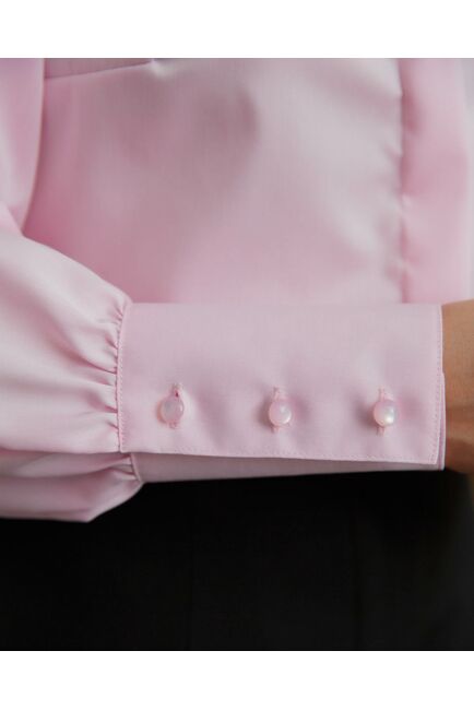 Женская рубашка Non-Iron с супатной застежкой розовая - 8471 от ByME 