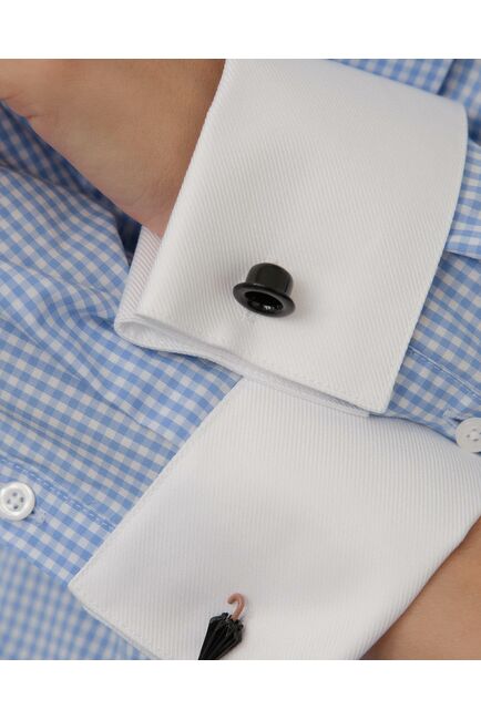 Женская рубашка под запонку голубая - 8488 от byME 