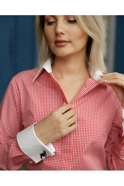 Женская рубашка под запонку - 8489 от byME 