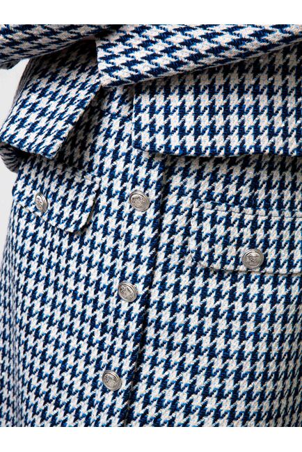 Женская юбка бежево-синяя "гусиная лапка" от byME 