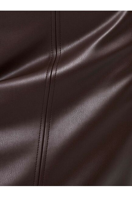 Юбка женская из экокожи горький шоколад от ByME 