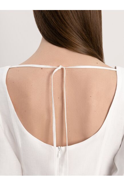 Платье изо льна с рельефами от byME 