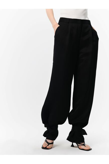 Широкие брюки с хлястиками черный от byME 