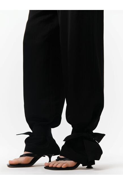 Широкие брюки с хлястиками черный от byME 