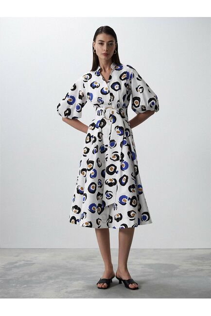 Платье-рубашка с широким поясом от byME 