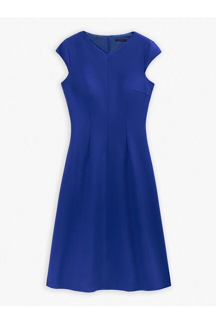 Платье-миди с карманами синее от byME 