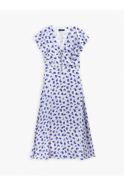 Атласное платье с воланами от byME 