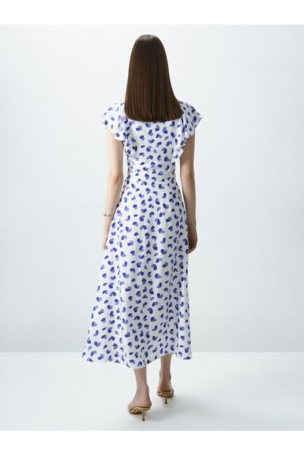 Атласное платье с воланами от byME 