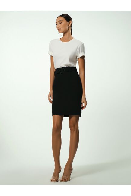 Зауженная юбка с поясом от byME 