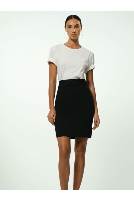 Зауженная юбка с поясом от byME 