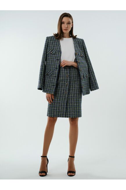 Клетчатая юбка из твида от byME 