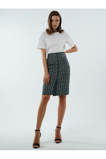 Клетчатая юбка из твида от byME 