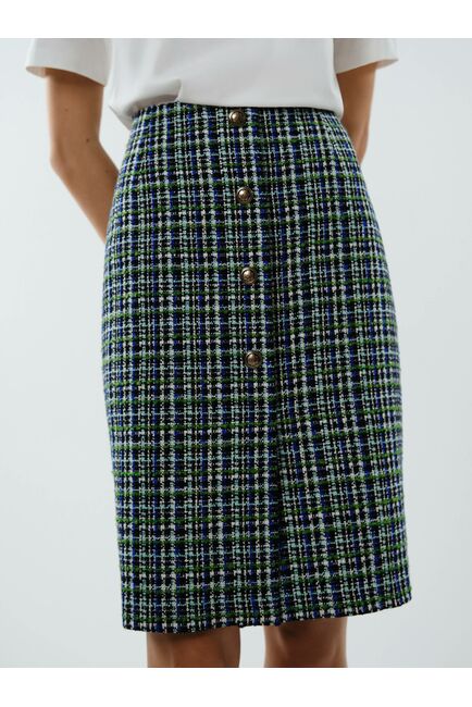 Клетчатая юбка из твида от byME 