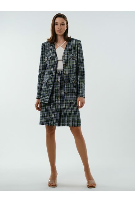 Клетчатая юбка из твида от byME 