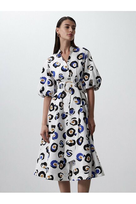 Платье-рубашка с широким поясом от byME 